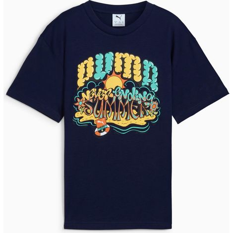 T-shirt da ragazzo Puma Graphics III blu navy 62987416 taglia 140 (1/5)