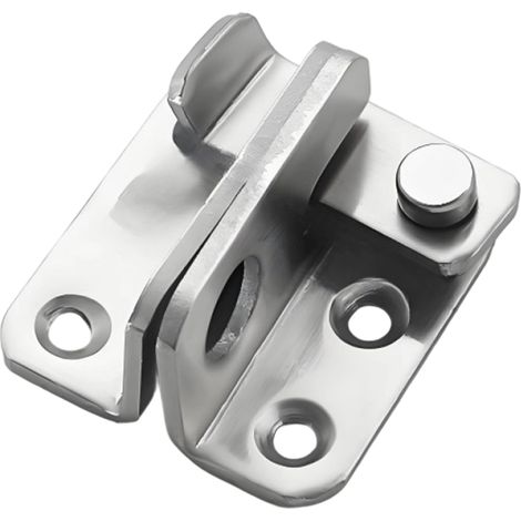 1 Verrou coulissant, acier inoxydable, finition brossée, trou pour cadenas, porte bois abri jardin (1/5)