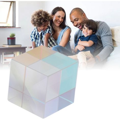 Cubo prismatico ottico - Cubo prismatico in vetro ottico per dispersione RGB e fototerapia - Cubo prismatico a X, regalo di compleanno - 15x15x15mm/0.6x0.6x0.6in (1/4)
