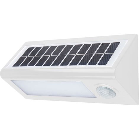 Aplique led solar korpass blanco sensor 27cm 8W 6400K (1/2)