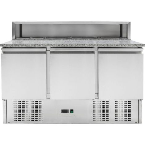 Meuble à Pizza Réfrigéré - 3 Portes - 8 Bacs GN 1/6