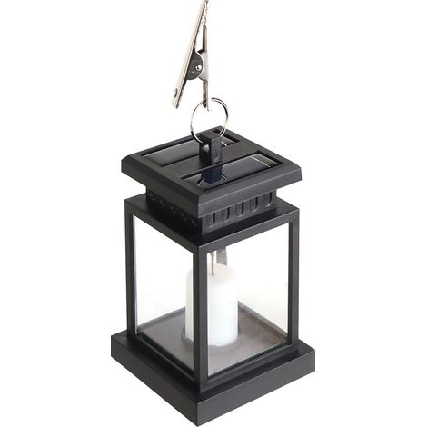 Lanterne Solaire Portative - Suspension Extérieure Jardin Décoration Rétro LED - 9 x 9 x 13 cm - 1 Pièce (1/5)