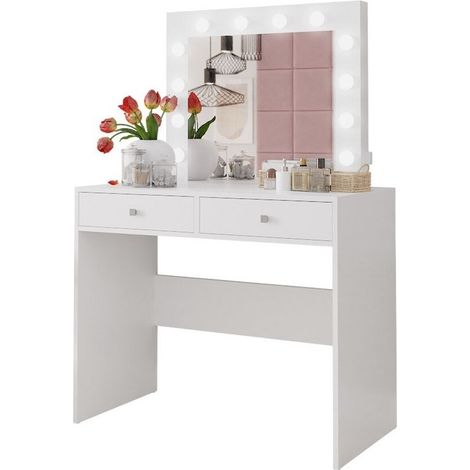 Coiffeuse Bedford 100 , Disponible, 145x100x50cm, LED: Disponible