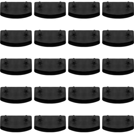 Sollbry 20 Stück Lattenkappen für Bettgestelle, Stützen für Lattenroste, Bettzubehör, Lattenendkappen für Bettgestelle für Metallbetten, Etagenbetten (Schwarz) (1/5)