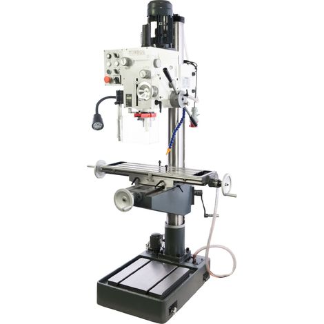 Torros – Perceuse à colonne 1,5 kW – Perçage jusqu'à 32 mm – 12 vitesses – Avance automatique – Table croisée pour précision