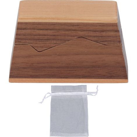 Ultrakompakte, umweltfreundliche Eheringbox aus Walnussholz mit Magnet für die Hochzeitszeremonie (1/5)