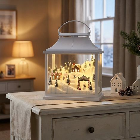 Festive LED Rotating Village Lantern (1/2)