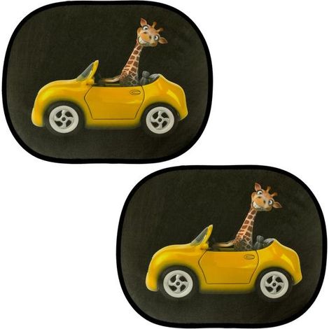 Pare-soleil de fenêtre de voiture pour enfants - Girafe (lot de 2) (1/5)