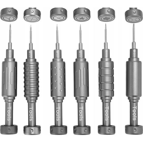 Juego de 6 destornilladores magnéticos de precisión para reparar teléfonos, relojes, tablets.