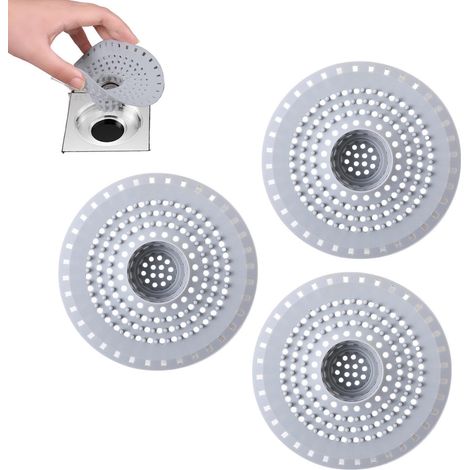 silicone trap portable tub drain protector 5 x 5 inch mesh