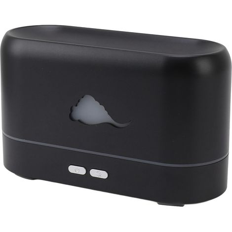 Bluetooth-Luftbefeuchter mit Flammenmotiv, 3D-Flammen-Aroma-Diffusor für Schlafzimmer, Büro und Studentenwohnheim, Schwarz (1/5)