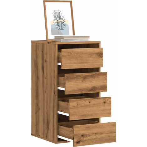 Cajonera de esquina madera ingeniería roble artisan 40x41x76 cm vidaXL