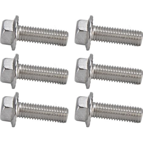20 boulons M10x1,5, boulons à tête hexagonale à bride en acier inoxydable A2-70 avec rondelles, DIN6921 M10x30