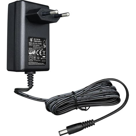 Adaptateur d'alimentation 12 V 1,5 A 18 W 1,8 m, Adaptateur de Commutation CA CC (entrée 100-240 V, Sortie 12 V 1,5 A), Prise de transformateur à Montage Mural CC 12 V 5,5 x 2,1 mm (1/5)