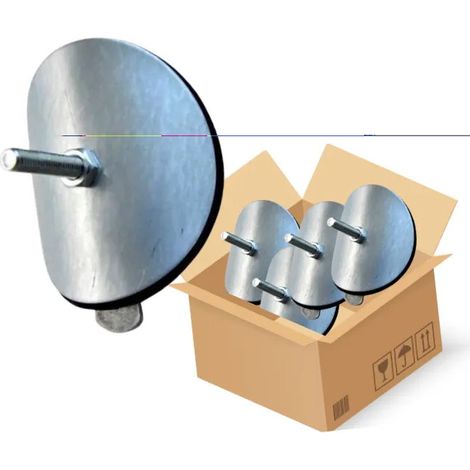 Säulenverschluss, Durchmesser 80 mm, hermetischer Deckel aus verzinktem Stahl, 10 Stück (1/4)