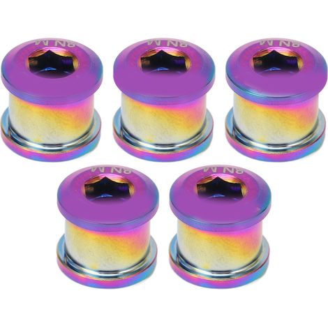 5 Vis en Alliage de Titane 6,5mm pour Plateau de Vélo - Antirouille, Coloris Variés (Lot de 5) (1/5)