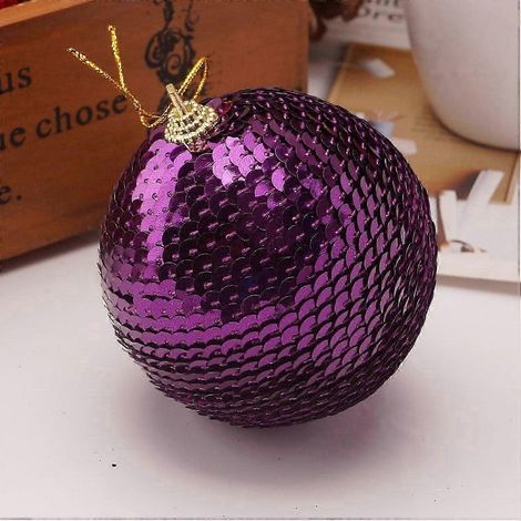 Cadeaux de Noël en liquidation : Boules de Noël à paillettes Gnobogi, décorations pour sapin de Noël, 8 cm, 25-26 cm (1/2)