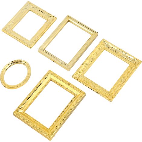 Cadre de miroir pour maison de poupée à l'échelle 1:12, cadre miniature vintage européen pour accessoires de maison de poupée. (1/5)