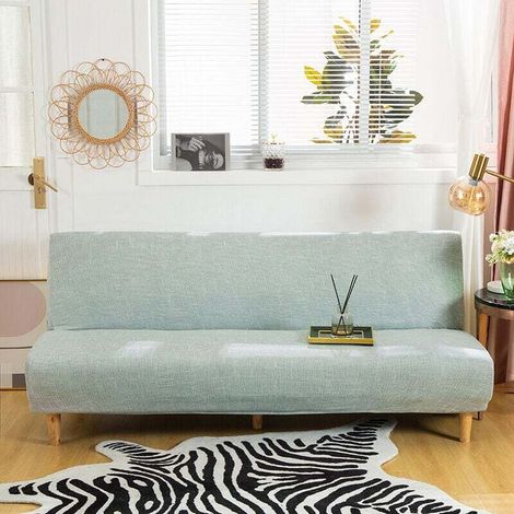 Armless Stretch Sofa Cover, Universal Armless Sofa Cover, Folding Sofa Protector with All-Round Cover, Easy to Install and Clean, 3 Seater Clic-Clac Cover, Ash MUMU (1/4)