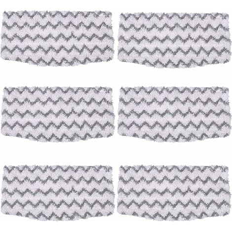 Pack of 6 Replacement Microfiber Mop Pads for S1000 Hard Floor Cleaners, Compatible with Shark Steam Mops Models S1000A, S1000, S1000C, and S1000WM (1/5)