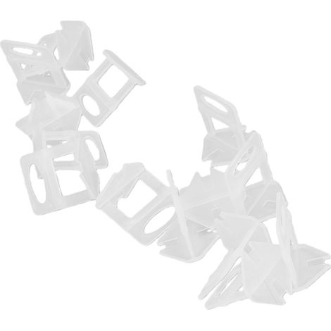 Kit de clips de nivellement réutilisables pour carrelage de 2,0 mm, espaceur pour sol et mur, outil de pose de carrelage (400 pièces) (1/5)