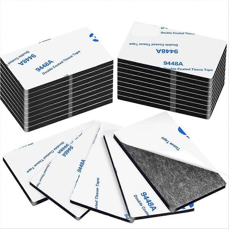 100 doppelseitige Klebepads, ultrastarkes doppelseitiges Klebeband zur Wandmontage, ideal für Büro, Zuhause und Heimwerkerprojekte. (1/5)
