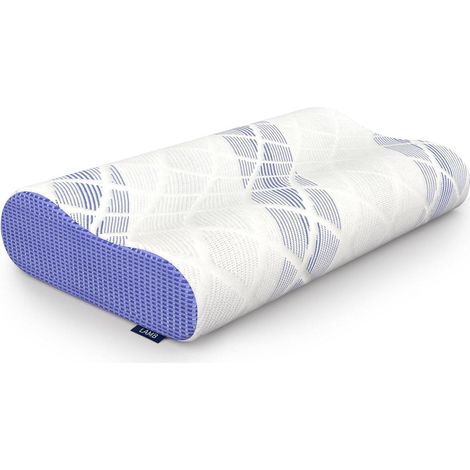 Nackenkissen Memory Foam Ergonomisch Waschbar 60x36x12 10cm Blau 1 (1/5)