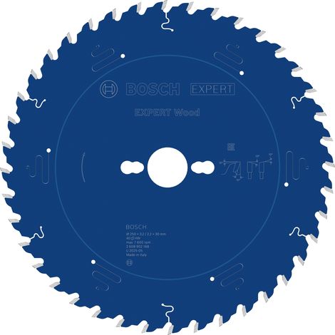 Bosch Wood Circular Saw Blade 250 x 3.2/2.2 x 30 mm T40 2608902168 (1/5)