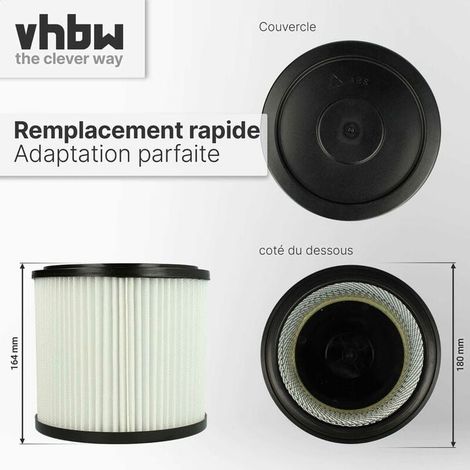 Filtre rond vhbw compatible Aqua Vac NTS 30, Plus 740, NTP 30, Plus 1000, Super 760, Super 30, Synchro 22, 30 A, 40 A / AC - Remplacement efficace (SKU: 92303636, 01-S141153) (1/4)