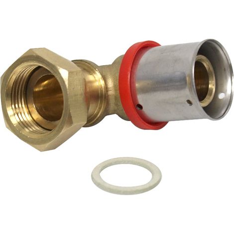Blansol – Coude multicouche à sertir femelle écrou libre 3/4" – Raccord laiton Ø26x3,0 – Filetage plomberie TH (1/4)