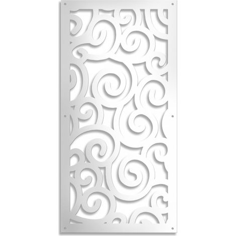 GHIRIGORI - Panneau ajouré en PVC - 10 mm di épaisseur - Couleur : blanc - Dimension : 47x94 cm