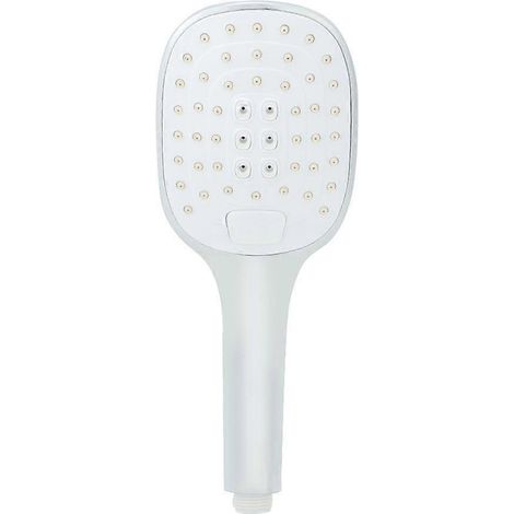 Pommeau de douche carré à main G1/2" pour salle de bain avec 3 niveaux de pression d'eau réglables (1/5)