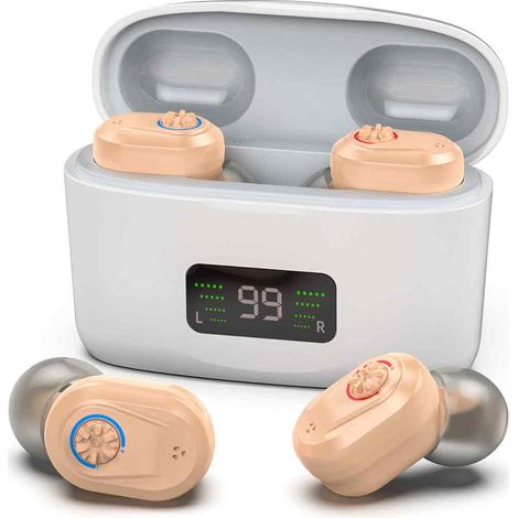 BEL-7696830354869 - Ergonomische, wiederaufladbare Hörverstärker mit Geräuschunterdrückung für Senioren (1/5)