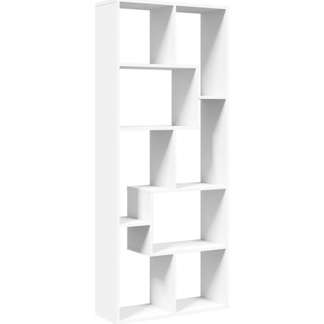 Room Divider Bookcase White 67x25x161.5 cm Engineered Wood vidaXL