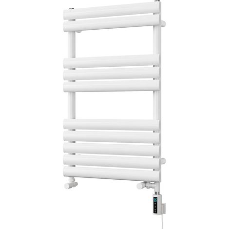 Omeara - White Dual Fuel Towel Rail H825mm x W500mm Thermostatic WIFI (1/3)
