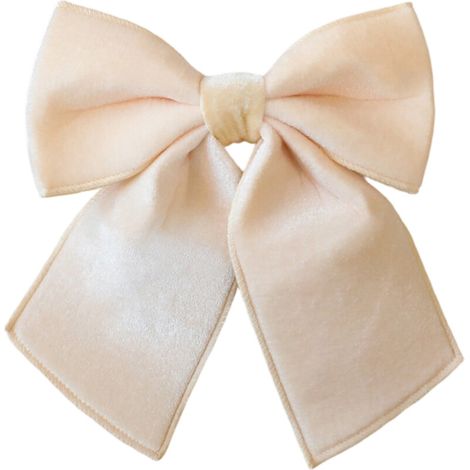 Fiocchi decorativi natalizi in velluto, - Bianco sporco 25 cm
