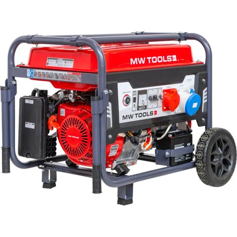 Mw Tools – Groupe électrogène essence 11 kW 3x400 V et 230 V – Démarrage électrique – Réservoir 40 l – Autonomie 6,5 h – BG100ED