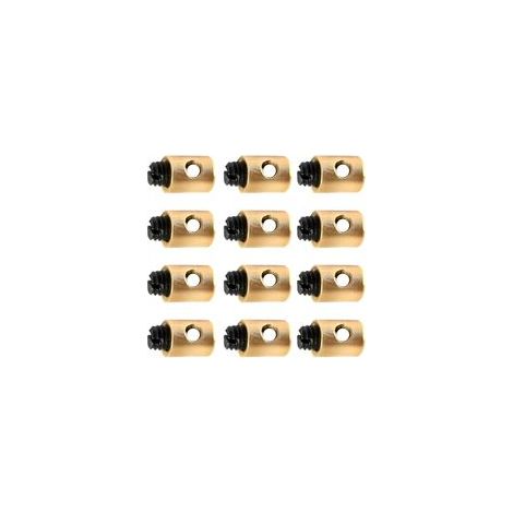 10 Pièces Serre cable, serre cable acier, Serre Cable velo, Serre-serre Cable Velo Câbles de Gaz en Laiton pour Accélérateurs de Scooters et Motos (1/5)