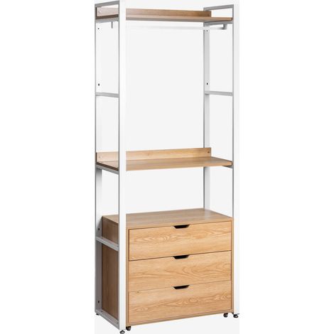 Armadio Aperto con Cassetti in Acciaio e Legno Ariaster SKLUM            