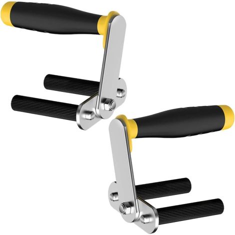 Porte-plaques - Aide au levage - Mécanisme de serrage automatique 0-21 mm - Transport ergonomique à une main - 1 pièce - Pour chantiers et rénovations - Noir (1/5)