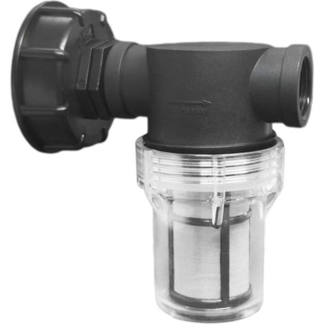 1 Robinet Raccord Cuve, Adaptateur S60x6, Filtre Aluminium, Pour Collecteur Eau Pluie IBC 1000L (1/5)