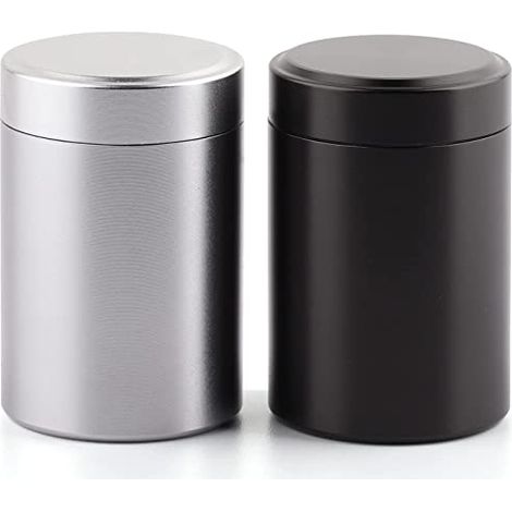 2 pièces Pot de conservation en aluminium portable hermétique et inodore - Pot de conservation polyvalent pour épices, café et thés (1/4)