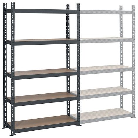 Rayonnage industriel - Élément départ H 200 x L 130 x P 40 cm - Maxiburo (1/5)