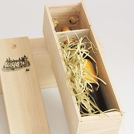 Geschenkboxen für Caoxian Rotwein, einzelne Kiefernholzkisten für Rotwein, Holzkisten für Lafite Rotwein, Verpackung. (1/5)