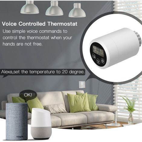 Vanne de radiateur intelligente Vanne de thermostat intelligente Contrôle d'application mobile Contrôleur de radiateur pour Zigbee (1/4)