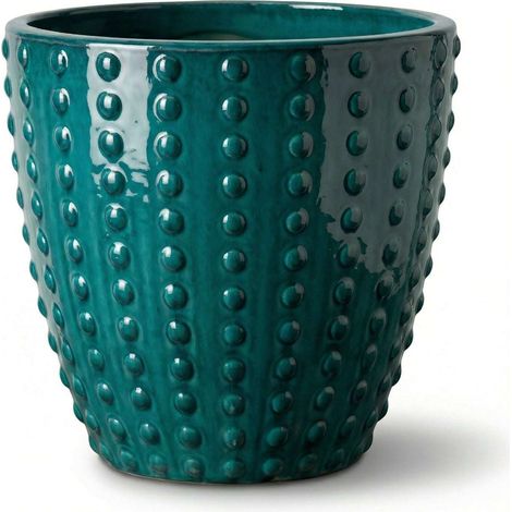 Maceta ATTILA 23x22cm azul petróleo (1/3)