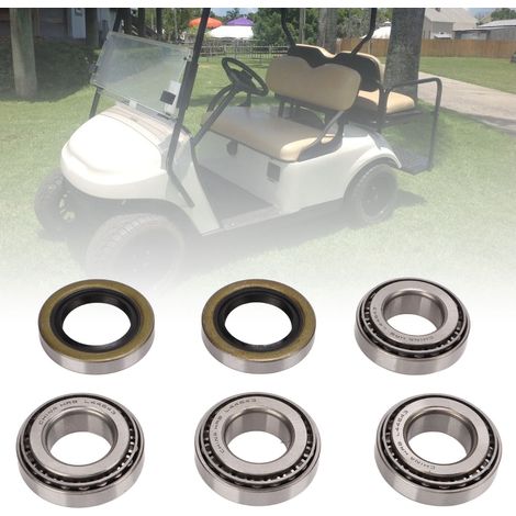 Kit de roulement de moyeu de roue avant et de joint d'huile pour voiturette de golf EZGO TXT 1976 et plus, essence et électrique 50892-G1, 25146-G1, 70895G01 (1/5)