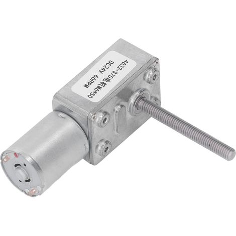 Schneckengetriebemotor, selbsthemmend, hohe Genauigkeit, Drehzahlreduzierung, DC 24 V, M6x50 mm, 66 U/min Leerlaufdrehzahl (1/5)