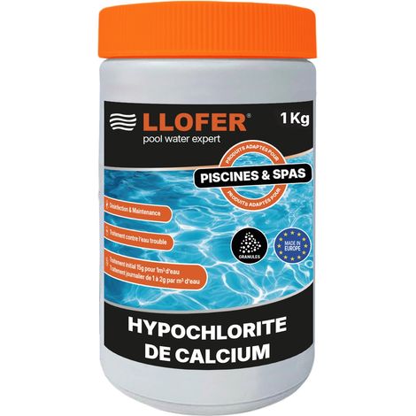 Hypochlorite de Calcium en granulés – 70 % chlore actif – 1 kg