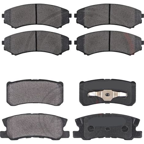 KIT PASTIGLIE FRENO ANTERIORI E POSTERIORI compatibile con TESLA MODEL 3 (5YJ3) / PASTIGLIE FRENANTI AUTO OEM 35247,35246 / SOSTITUZIONE DIRETTA / BASSA POLVERE / SILENZIOSO (1/4)